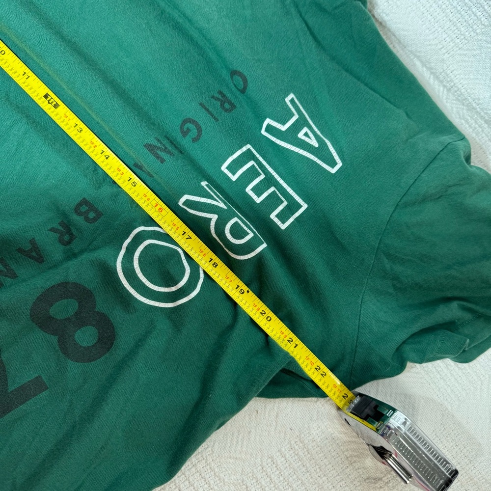 Aeropostale Vertical Aero87 Original Brand Graphic Short Sleeve Tee Green size M - Picture 7 of 7